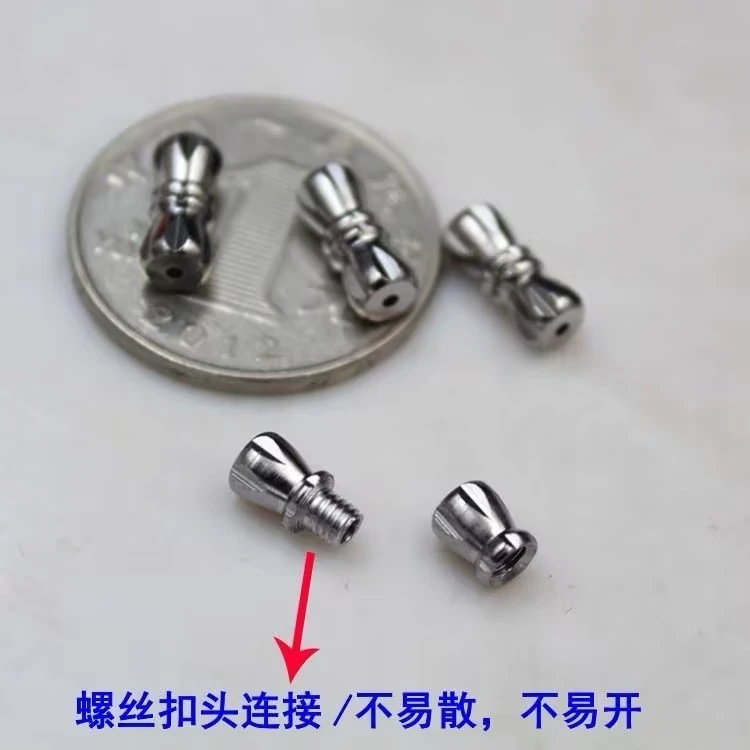 吊坠925银 项链连接专用螺丝扣 925 纯银适配珍珠珠链手工必备