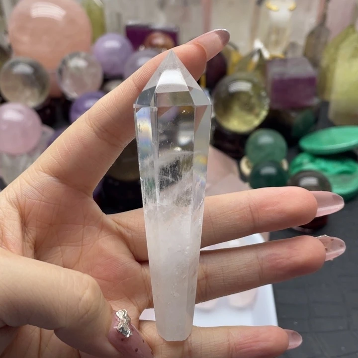 水晶珠宝半成品未镶嵌白水权杖5