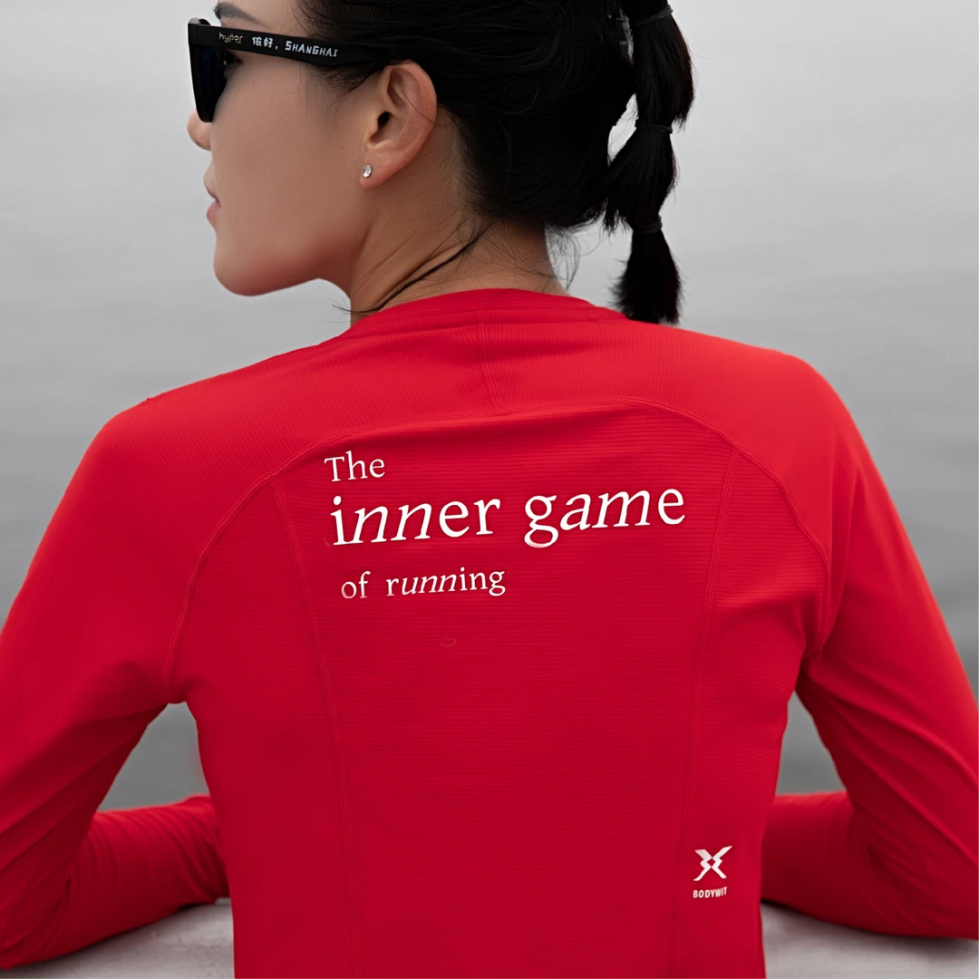 BODYWIT身体智慧女速干飞羽2代轻薄透气圆领长袖T恤修身百搭运动