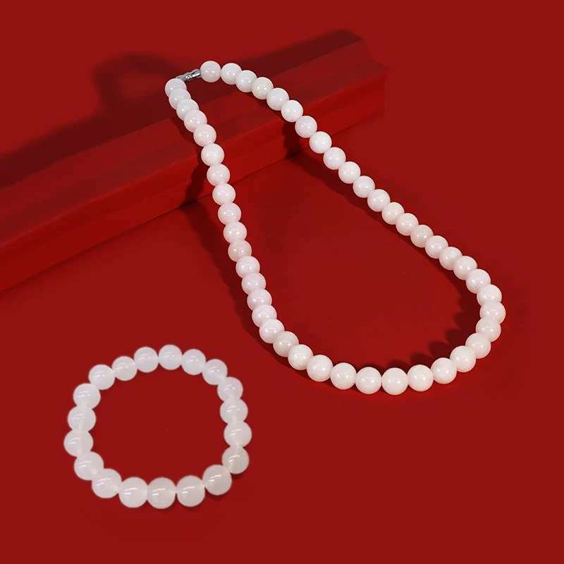 【Z】白圆珠女士气质百搭妈妈链套SPJT270