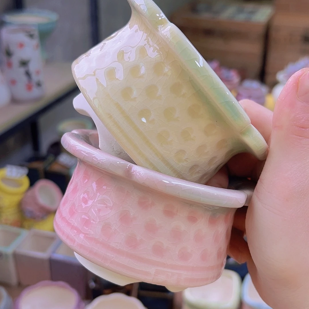 红陶陶瓷花盆当场满12包邮