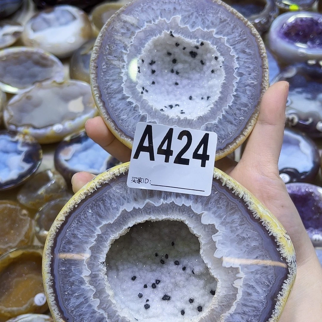 火***兔银S925镶嵌珠宝半成品紫晶A424