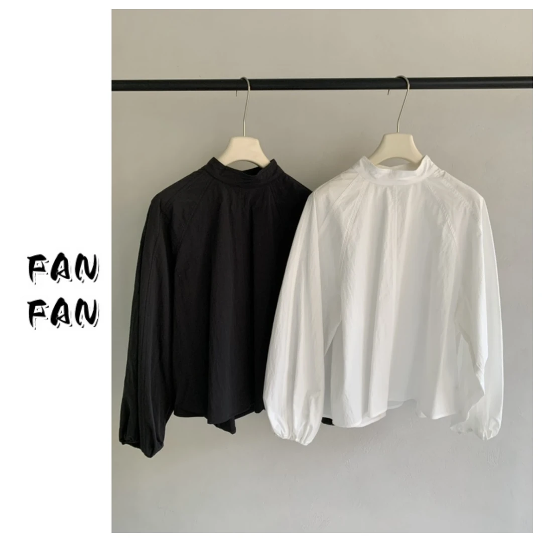 FANFAN 【立领简约衬衫】后背个性小衫
