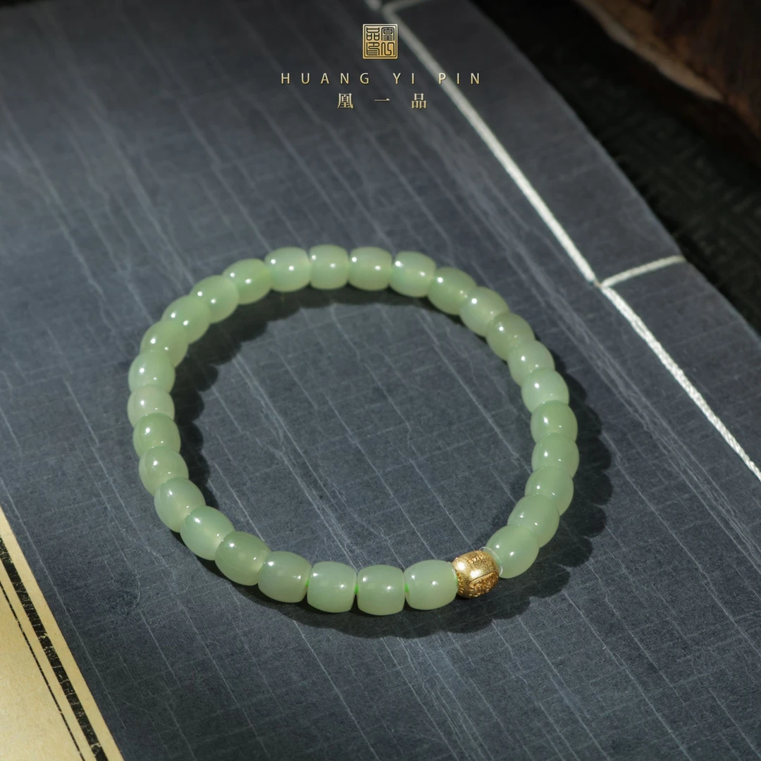 凰一品 和田玉晴水直切手串S925