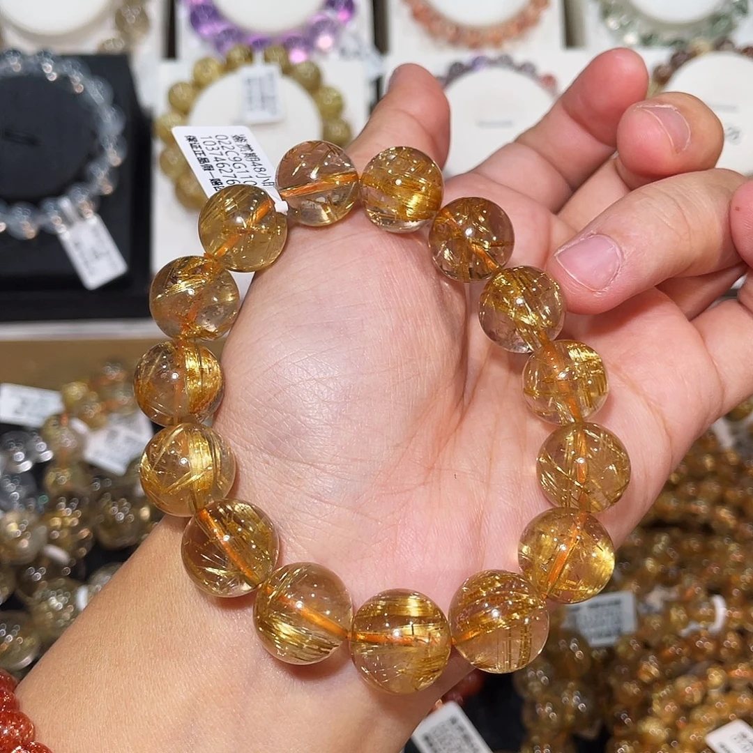 手链未镶嵌发晶高品质钛晶14.8mm