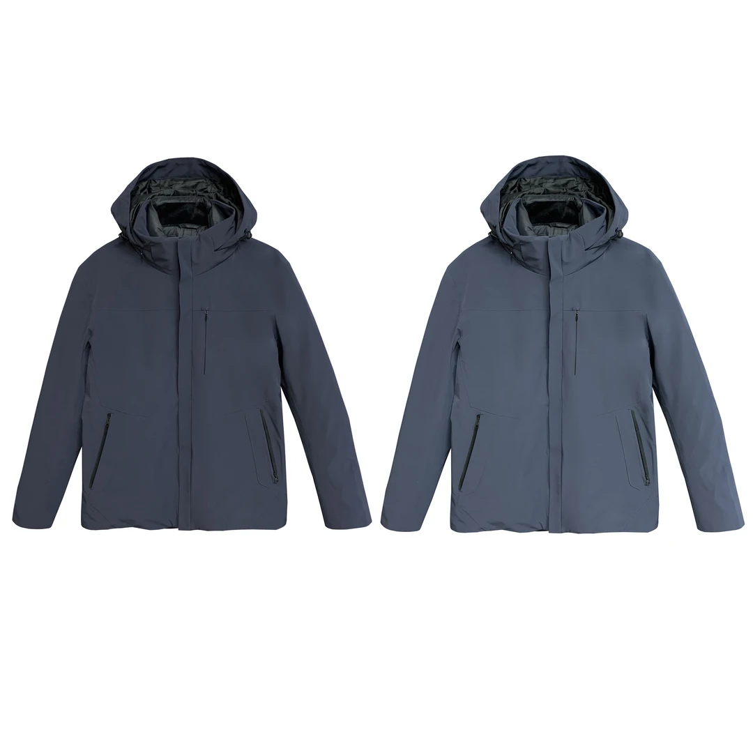 三合一可拆卸鹅绒连帽防水防雪户外保暖御寒男款鹅绒羽绒服CFY01