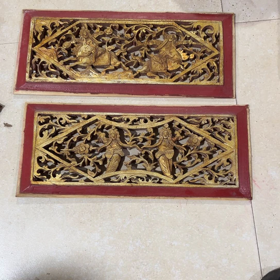 自***圆香榧木木雕.花板.家具.古建构件.卡子花.结子