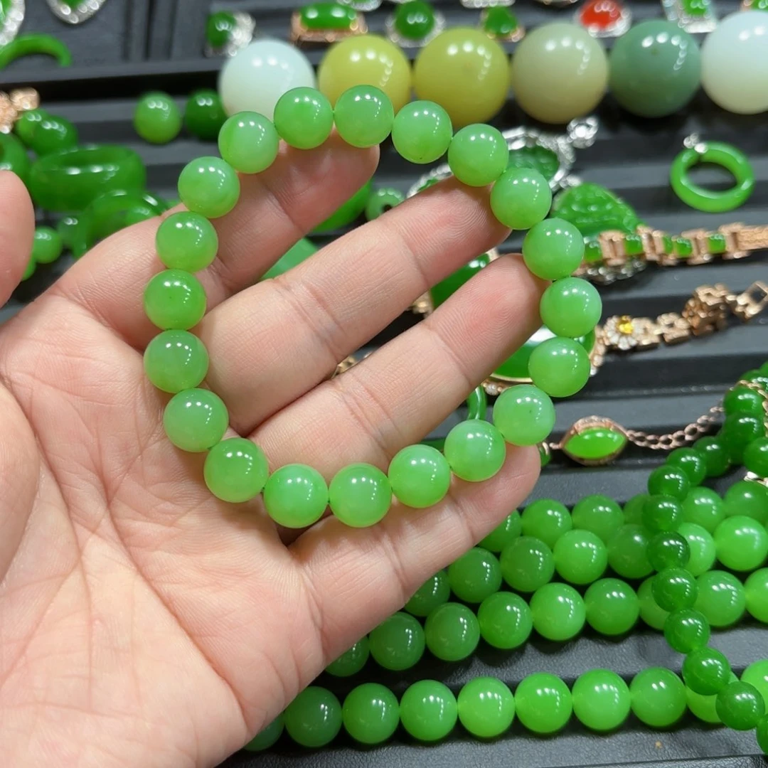 和田玉（碧玉）手链未镶嵌