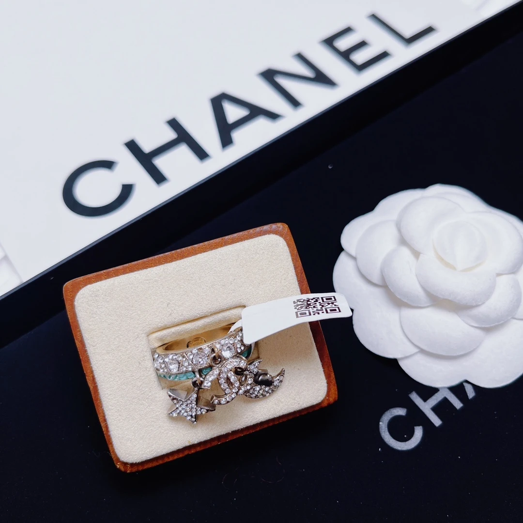 95新 Chanel/香奈儿 柚礼中古/香奈儿星月戒指LZ409223