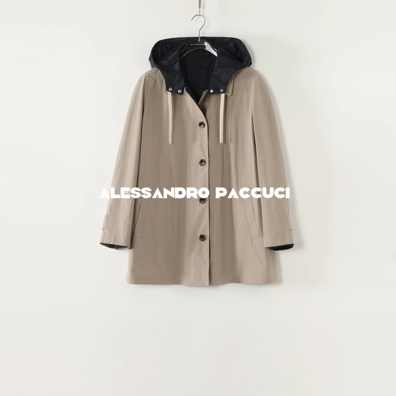 AP洛哥53123WT【短款】棉连帽抽绳双面穿双面双色时尚休闲外套