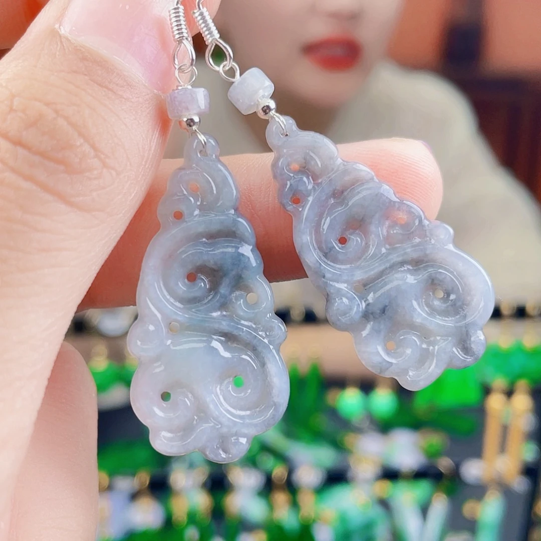 翡翠未镶嵌耳饰饰品