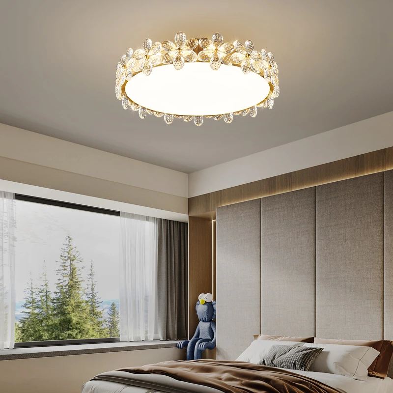 美式吸顶灯女孩房间灯欧式大气现代简约衣帽间灯饰灯具