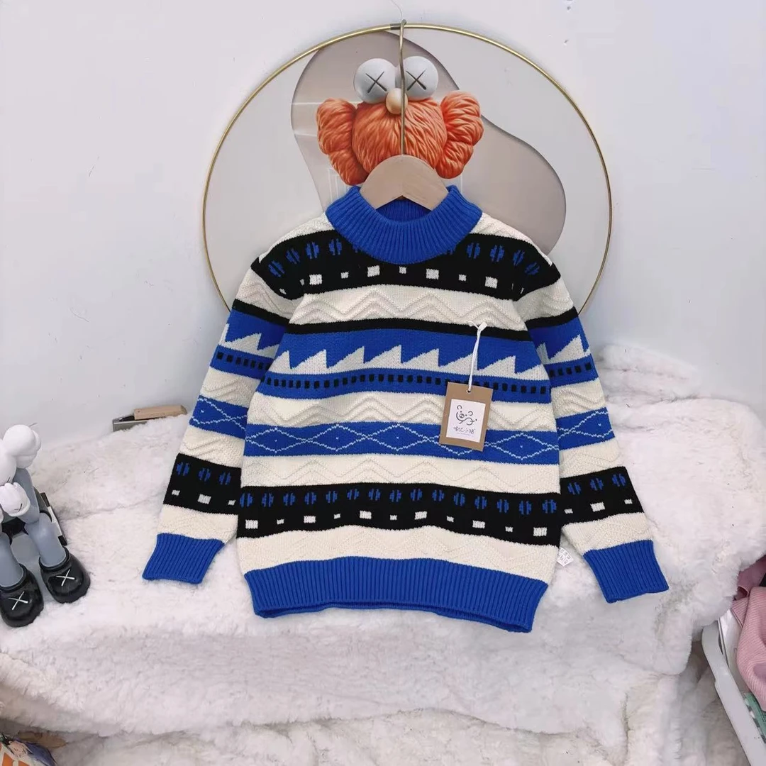 MY 2024秋季新款不规则条纹圆领毛衣 2575