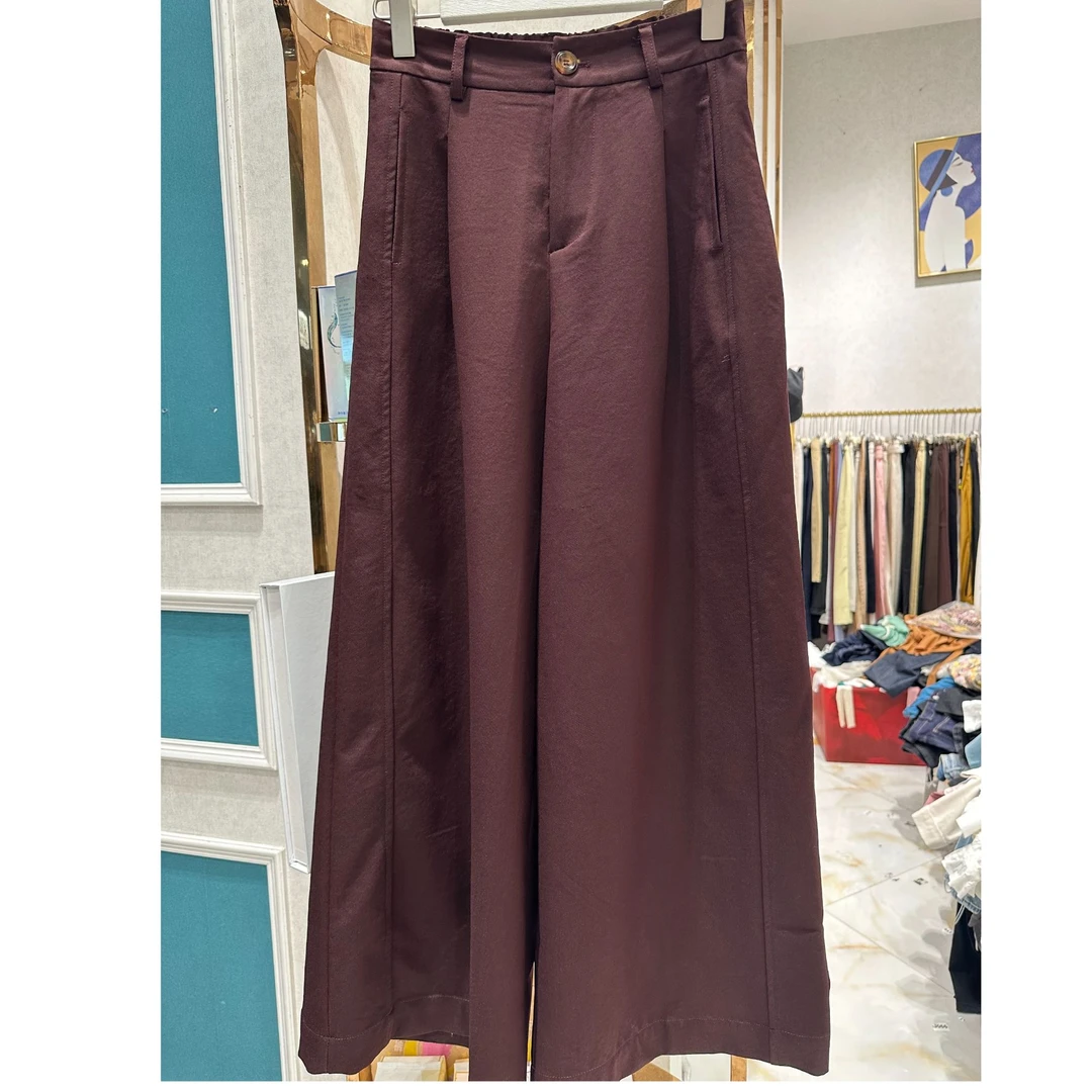 801-1复古休闲直筒阔腿裤