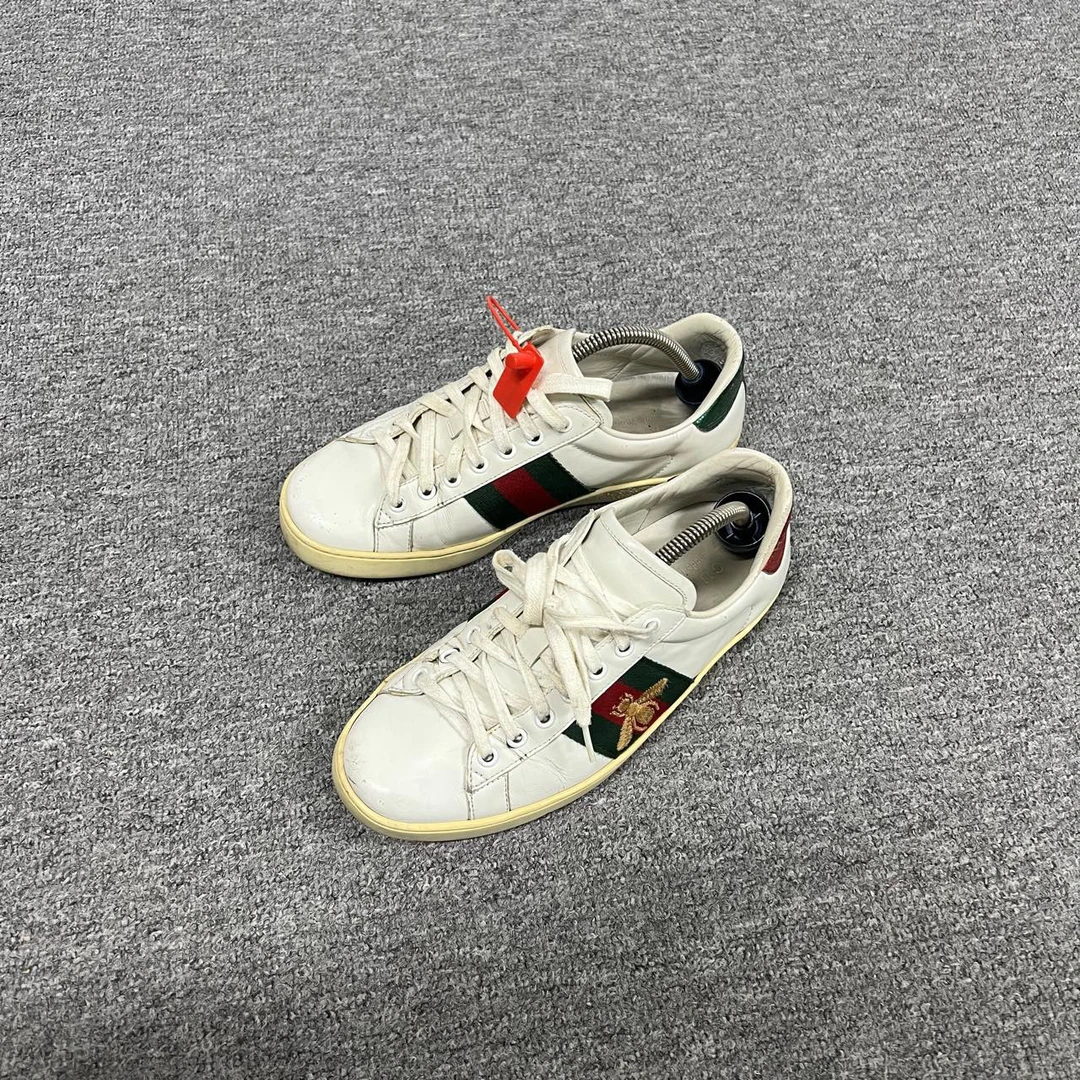 90新 GUCCI/古驰 经典 鸳鸯鞋 红绿拼色 38码