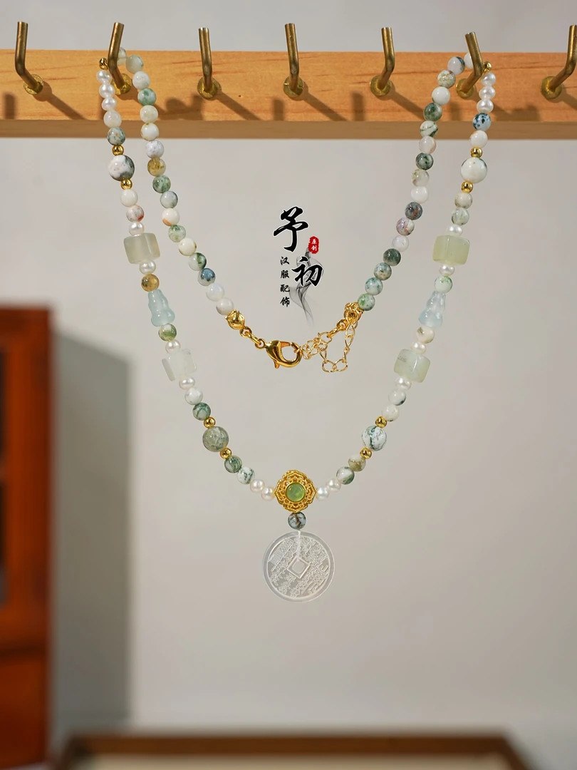 铜合金项链 予初【山鬼】锁骨链原创设计复古新中式汉服短璎珞