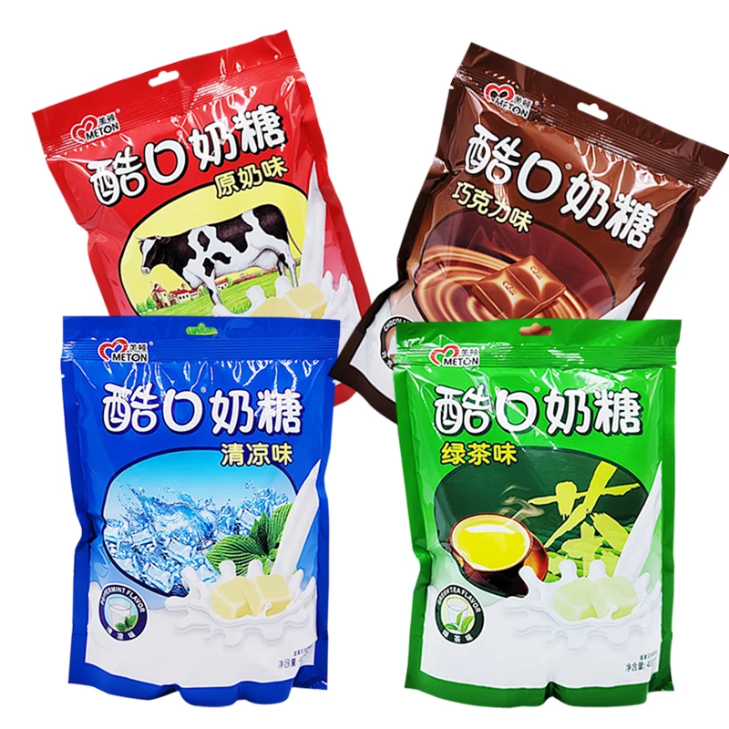美顿酷口奶糖清凉味绿茶味巧克力味办公宿舍小零食品婚庆糖果年货