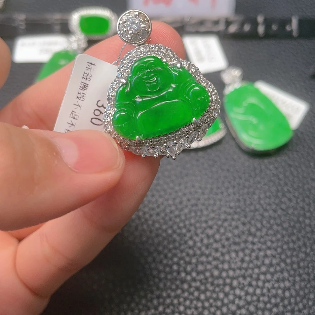 【闪购商品】翡翠吊坠(不含链)银S925镶嵌