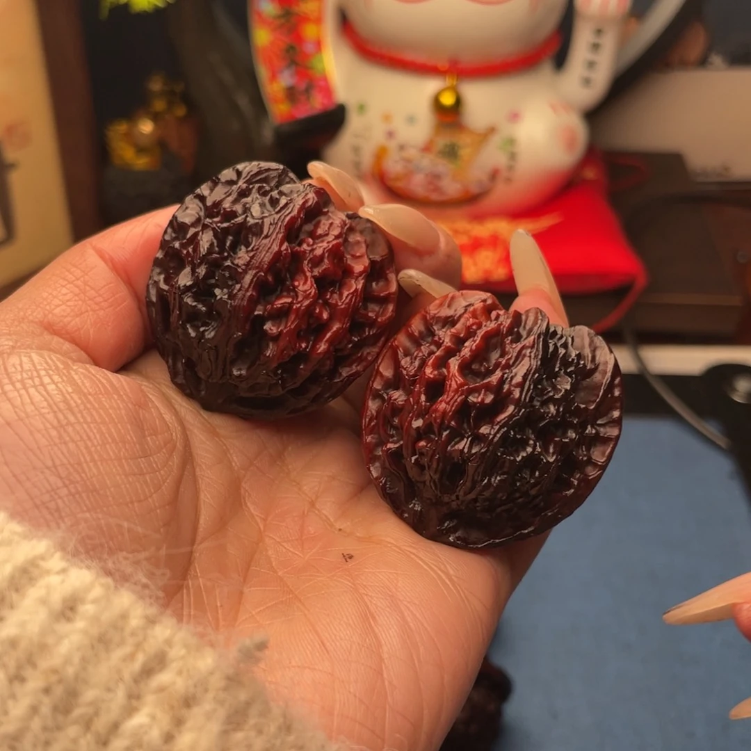 吊坠文玩核桃对彩苹果