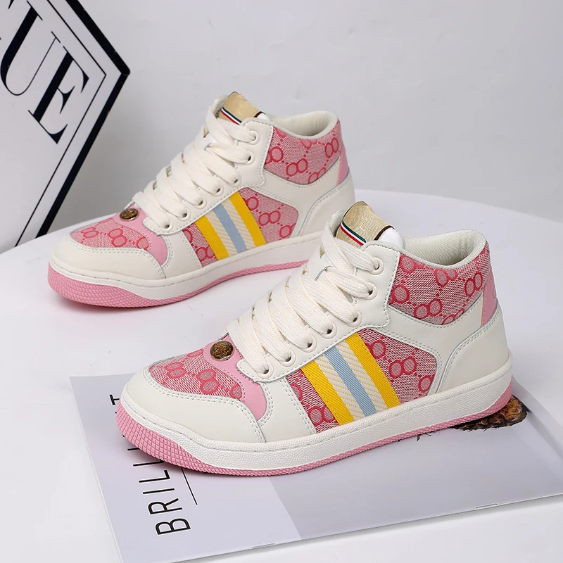 GUCL【脏脏白粉高帮撤柜断码】经典小脏鞋时尚休闲百搭轻奢男女同款