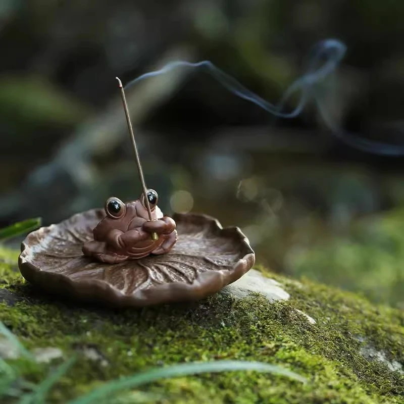 富甲天下小螃蟹线香香插家用室内香薰炉檀香沉香线香香托香道摆件