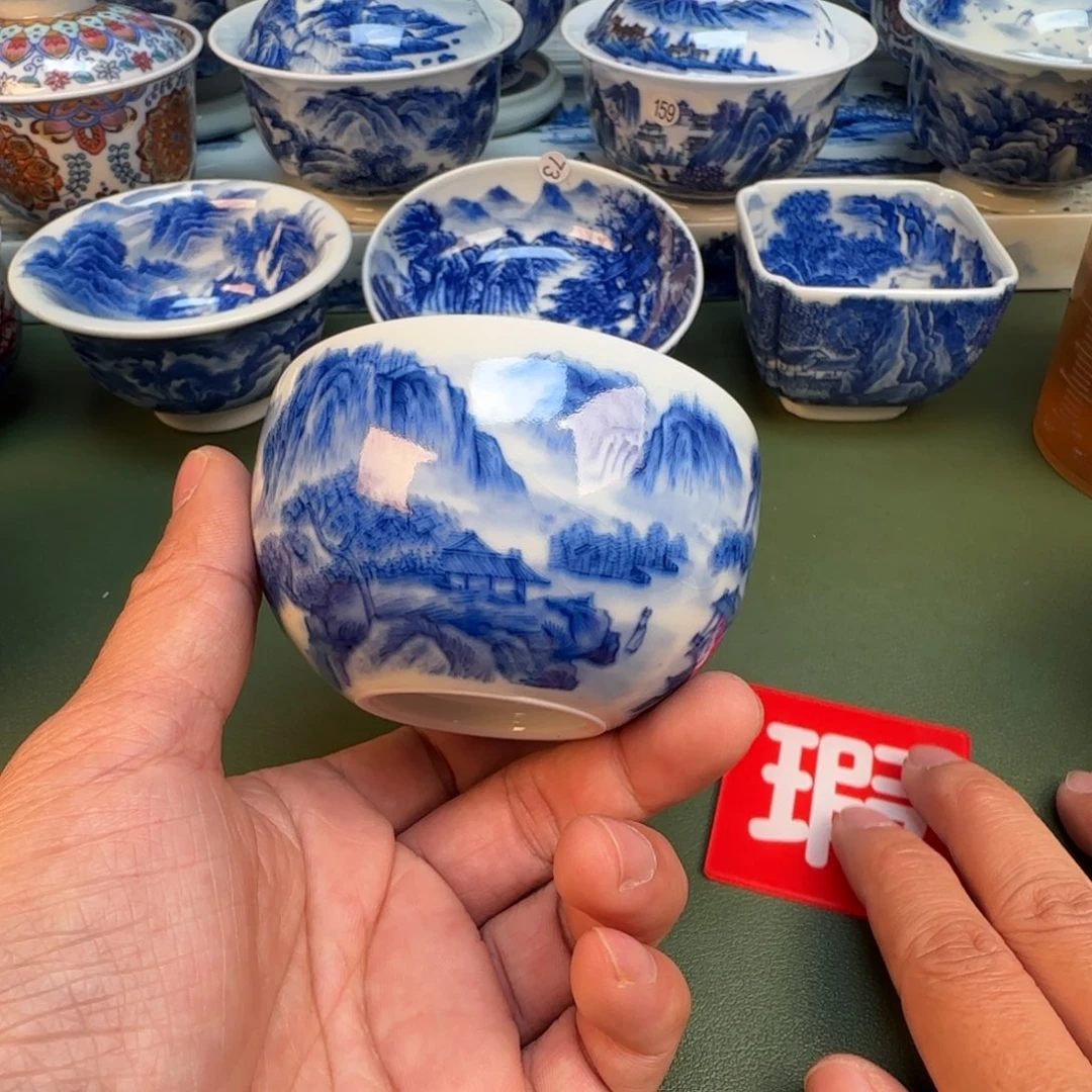 纯手工纯手绘茶具石头开片33