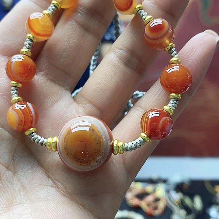 玛瑙/玉髓合金颈饰