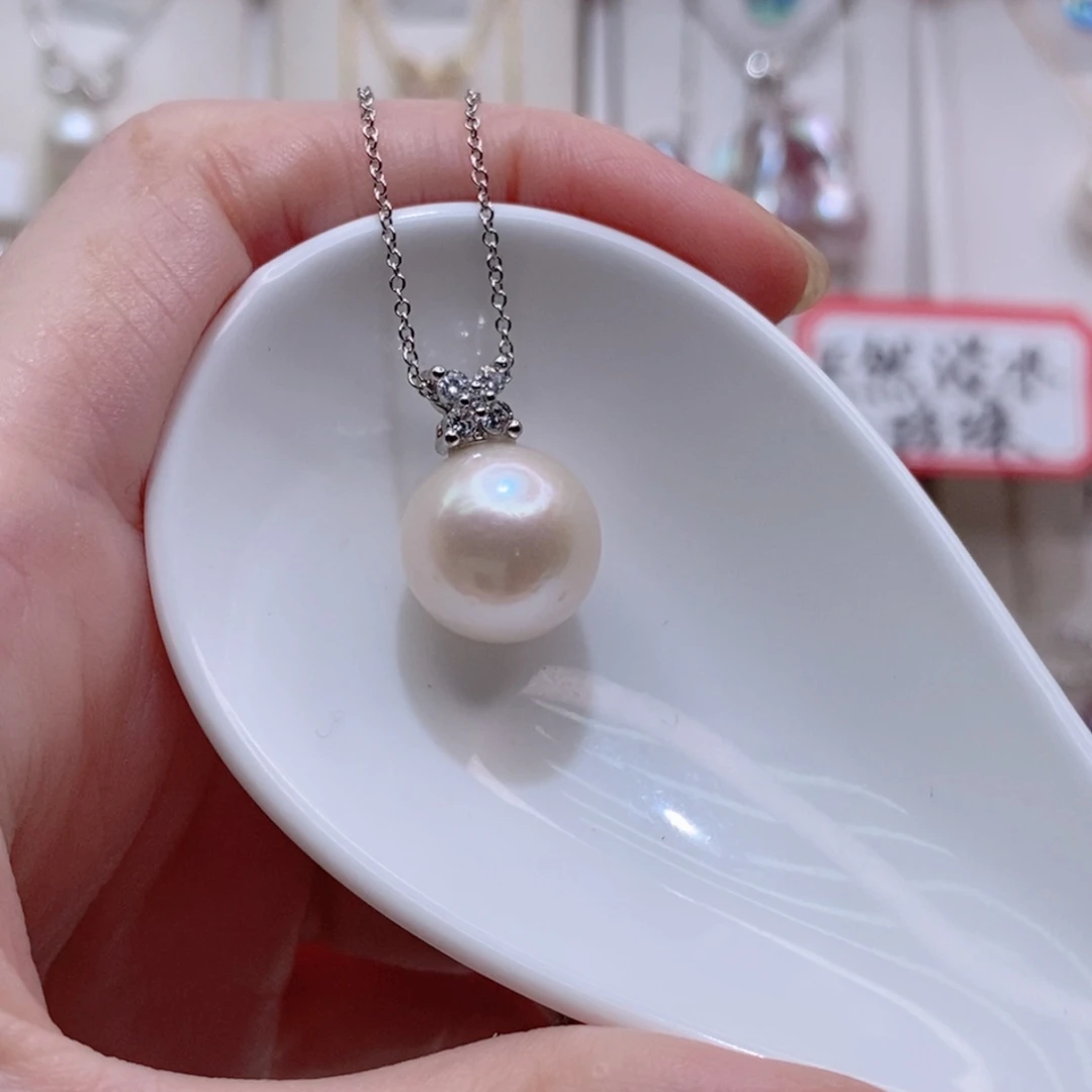 未镶嵌耳饰淡水珍珠12+A