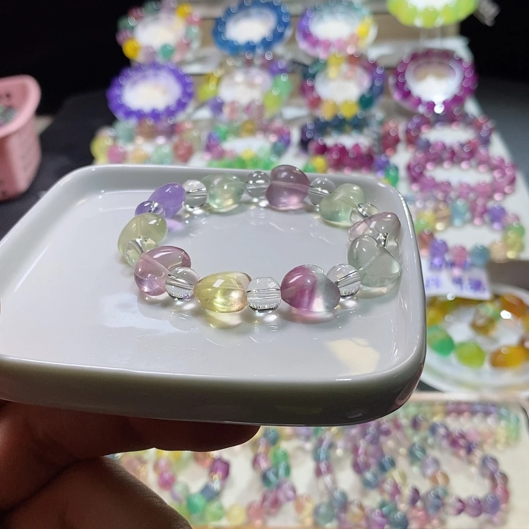 手链未镶嵌水晶冰淇淋色爱心