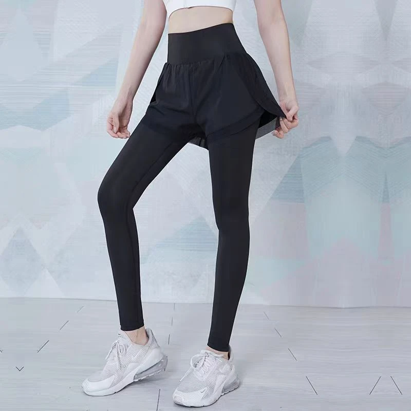 98号假两件运动裤女高腰提臀紧身显瘦外穿防走光速干透气CK-2570