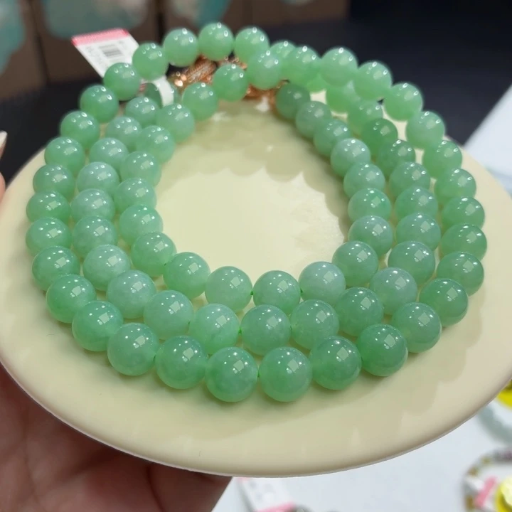 翡翠未镶嵌手链冰胶果卡8.4