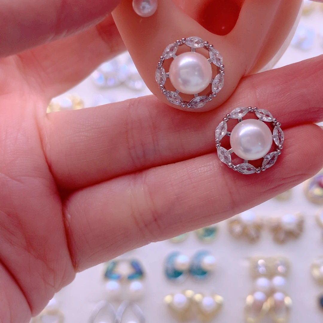 耳饰淡水珍珠合金