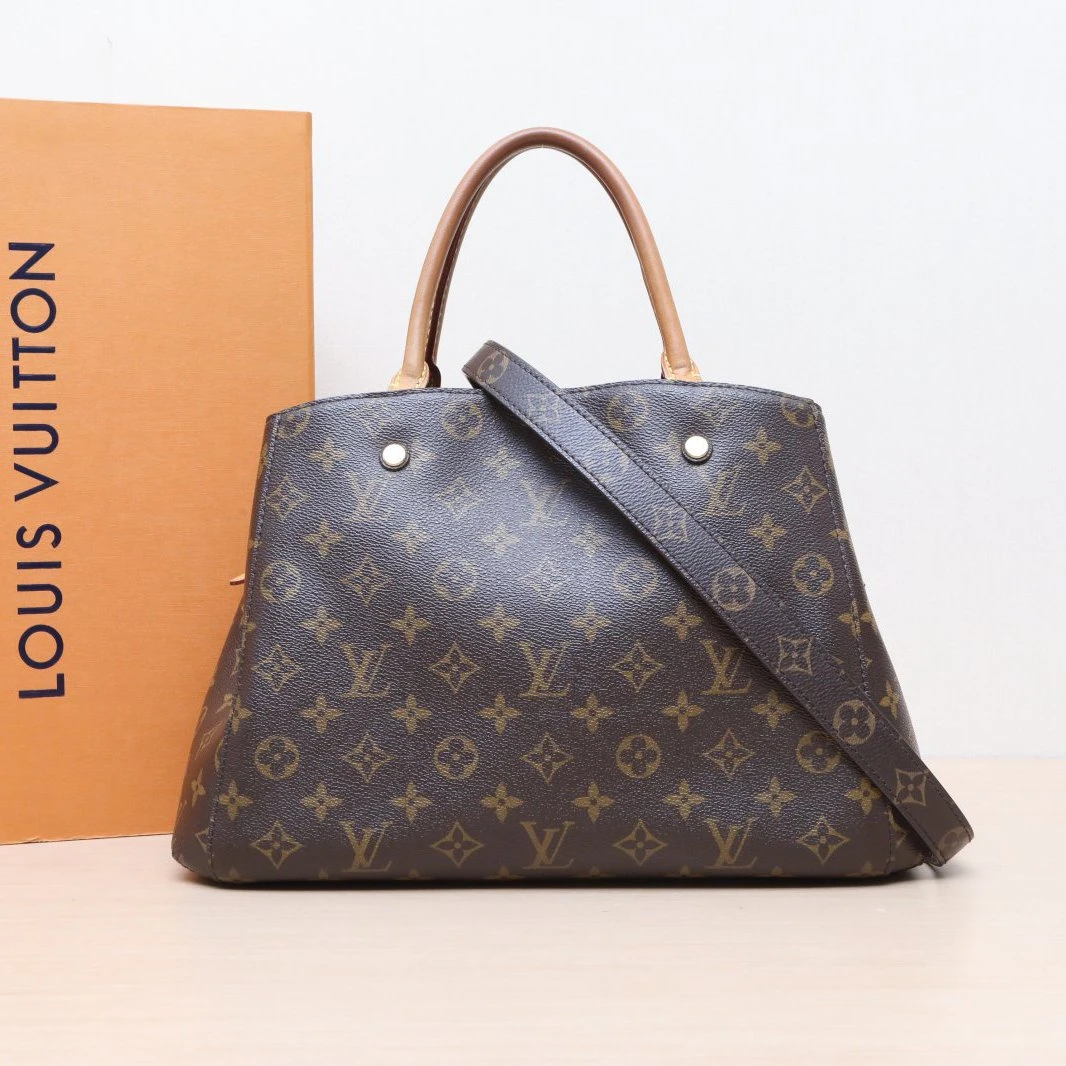 95新 LouisVuitton/路易威登 小花姑姑896866蒙田 中号 33 老花包
