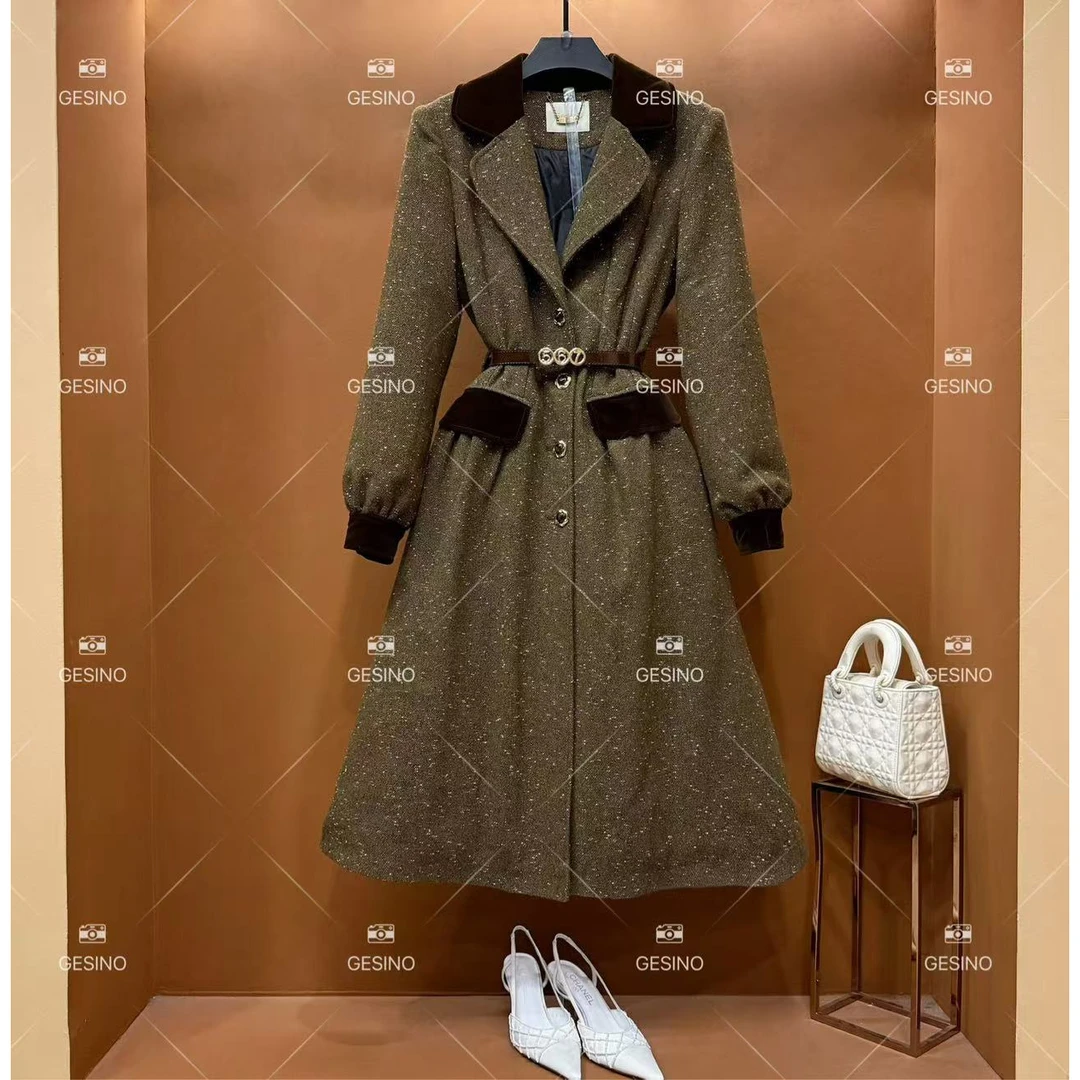 秋冬气质小香风时尚设计师中长款外套 QD-2025128