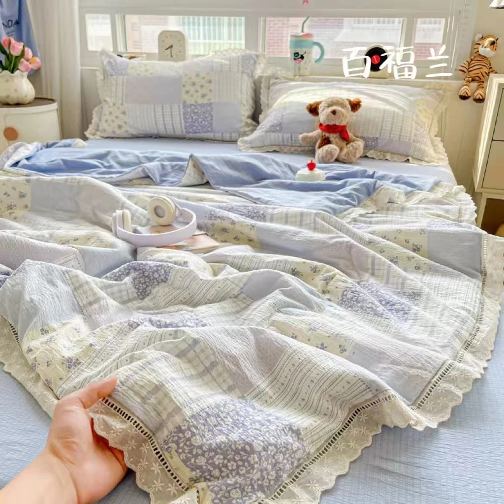 花边皱皱纱夏凉被四件套