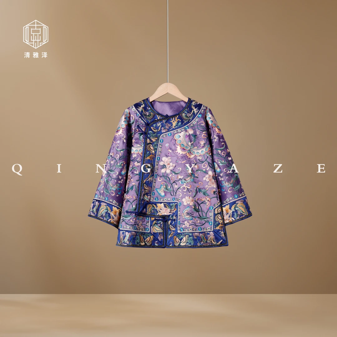 菊纹百蝶衣！重工刺绣醋酸新中式上衣！GZ5729