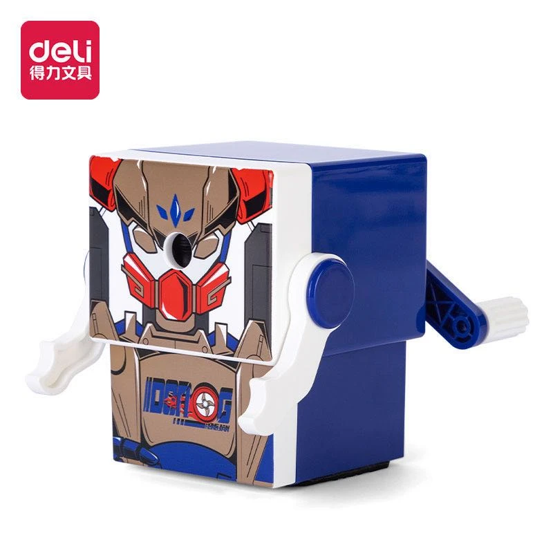 得力VB166小学生用动车侠自动进笔削笔机手摇削笔器铅笔刀卷笔刀