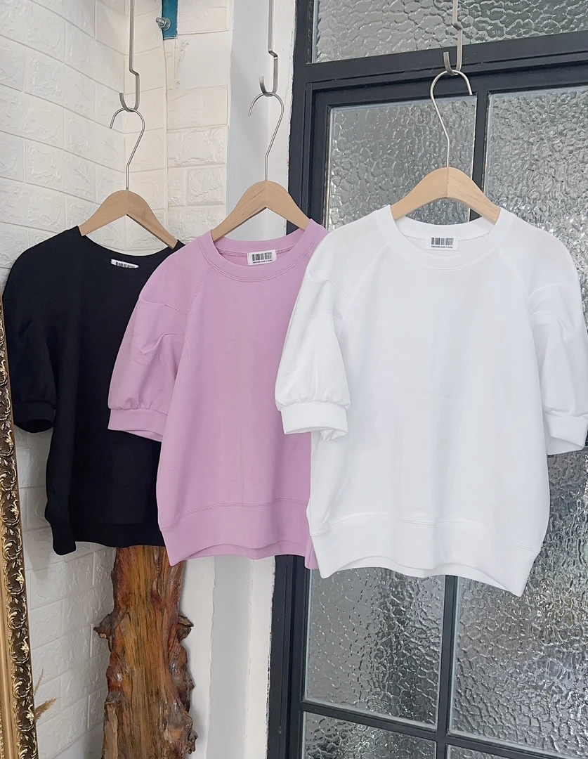 <衣挂专属>韩国正品son 韩版常规款套装纯色宽松春季长袖夏季荷叶