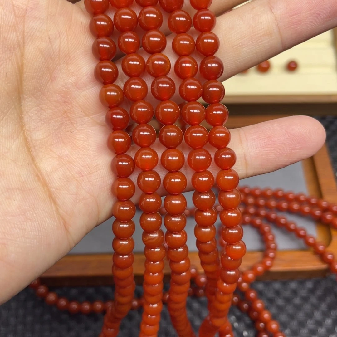 颈饰未镶嵌南红玛瑙6m m