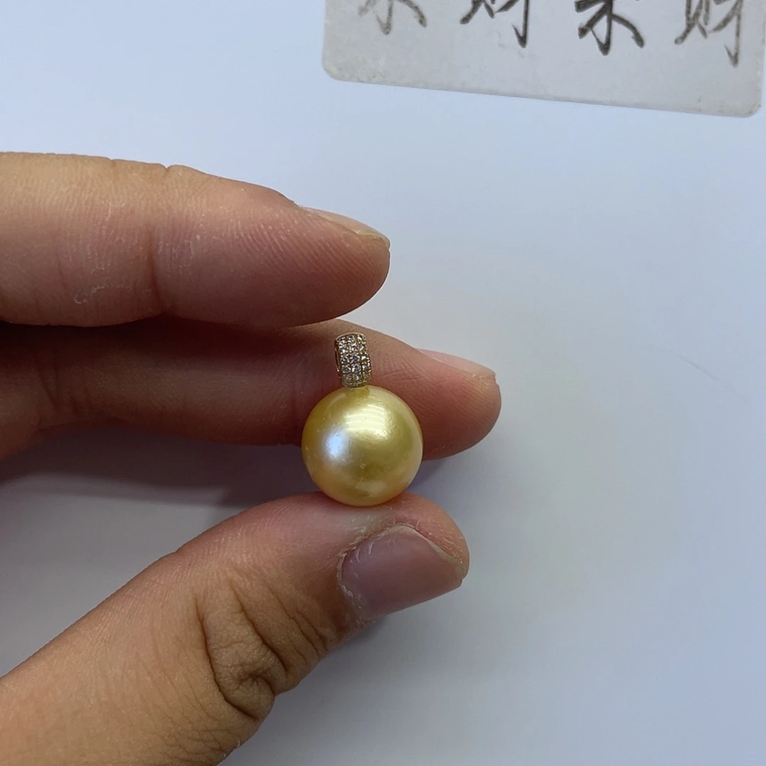 海水珍珠18K金镶嵌颈饰