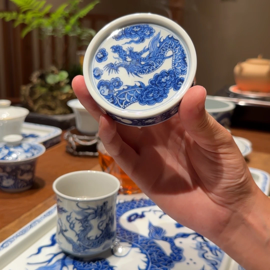 摆件z****h穿云龙纹盖置直径7.7