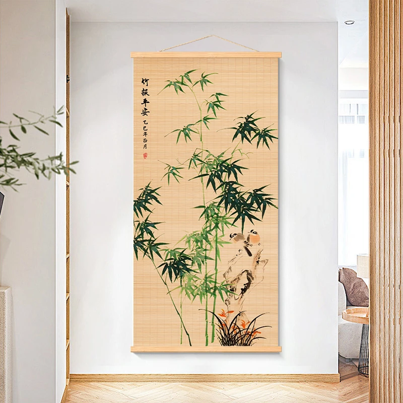【竹报平安】高品质定制竹画玄关画办公室画编织工画禅意新中式竹艺