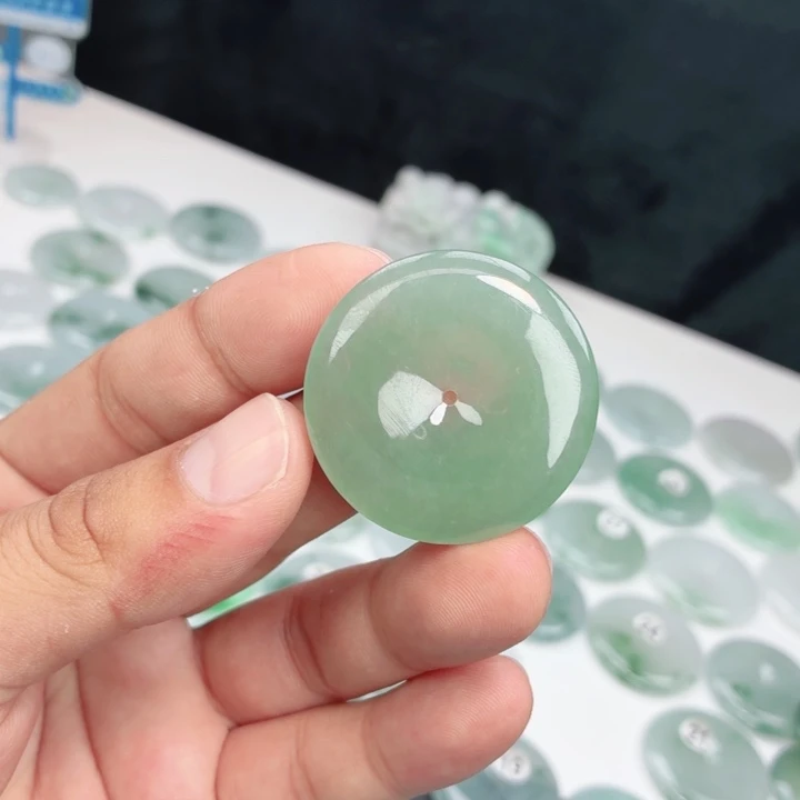 翡翠未镶嵌颈饰缅甸天然A货翡翠37.2-5.8