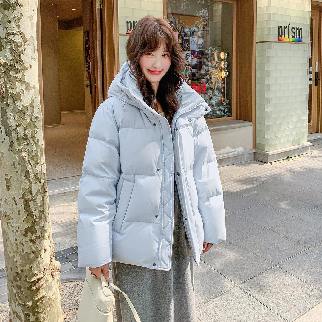 亮秋世羽羽绒服男女短款冬季2025年新款加厚连帽情侣款宽松中戏