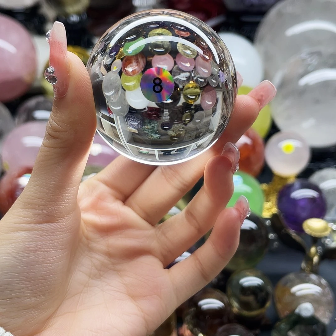 天然水晶球卡5.2A8号全净体未镶嵌水晶