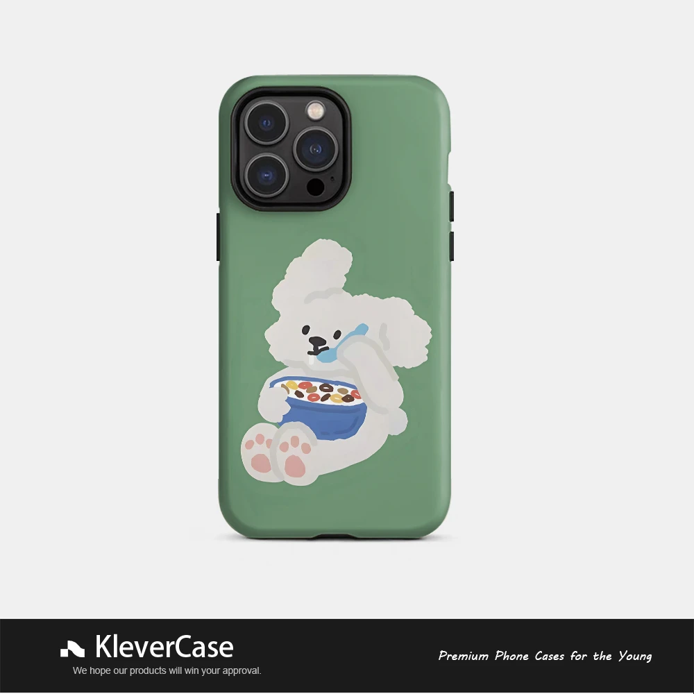 可爱干饭狗狗二合一菲林壳适用苹果16pro/华为/小米/vivo