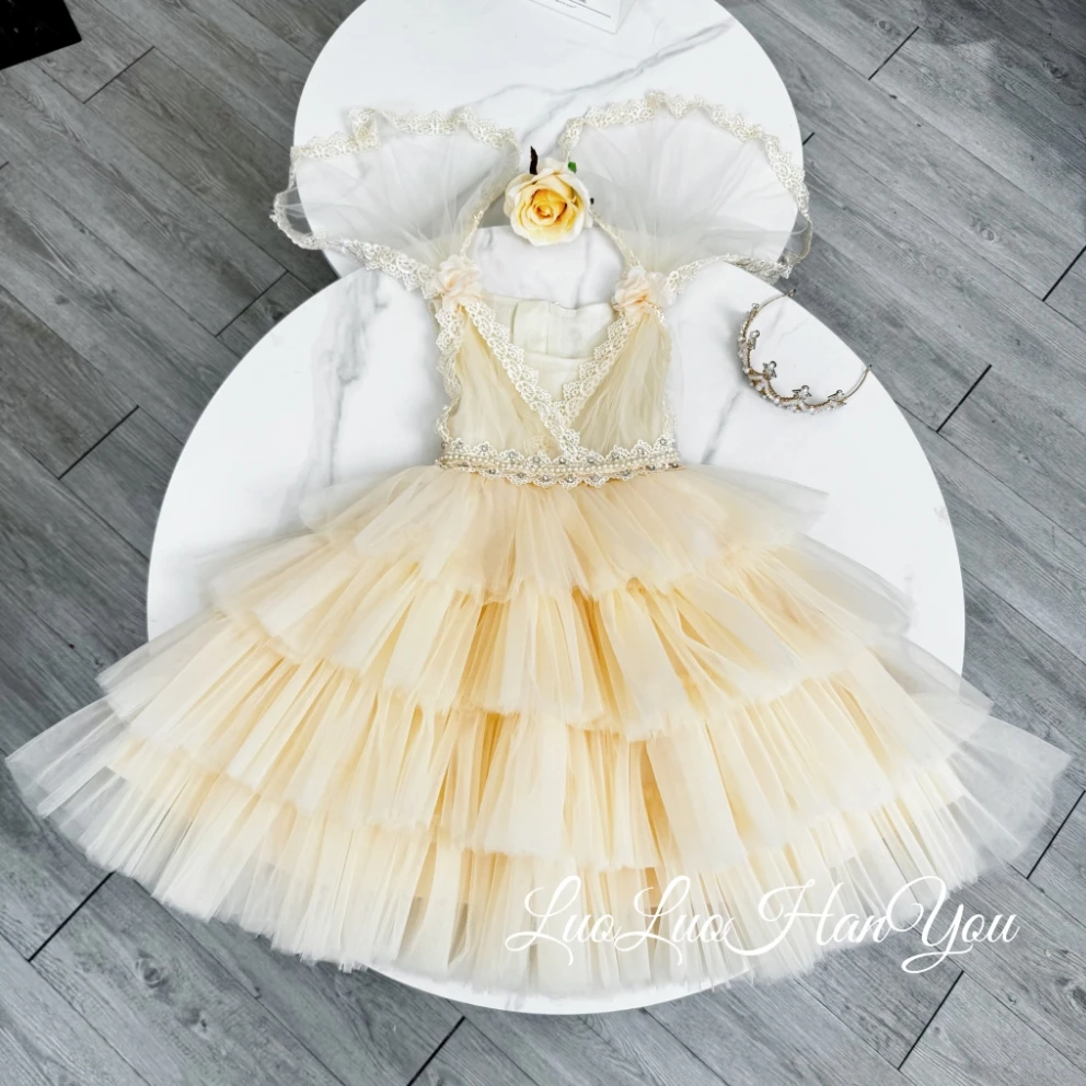 原创小众夏季童装女童2025新款连衣裙女宝宝公主小女孩洋气连衣裙