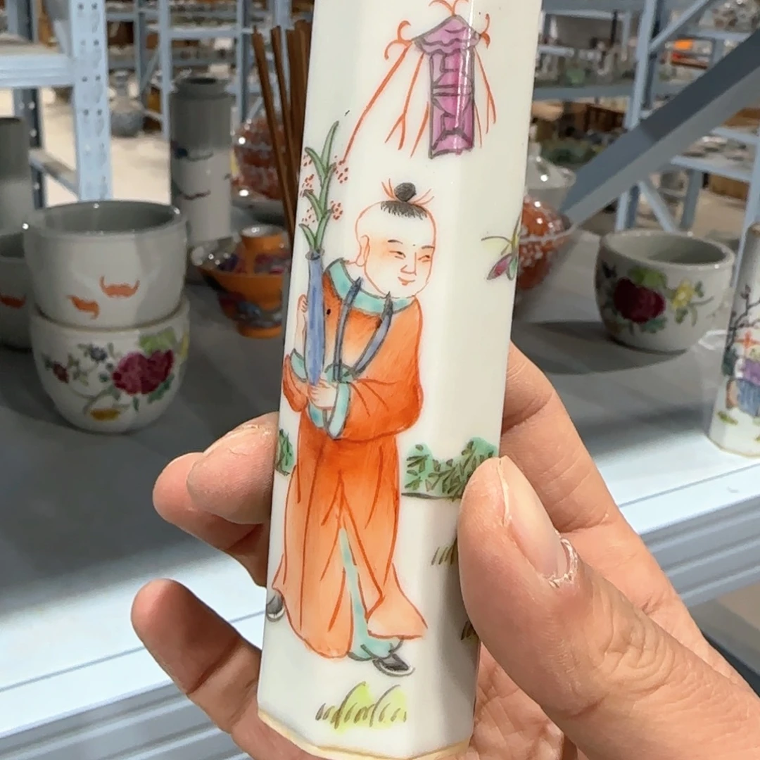 瓷片摆件手绘瓷器全部处理了