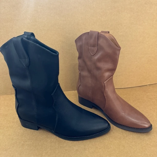 【觅而】四季款尖头骑士中筒靴95-3150