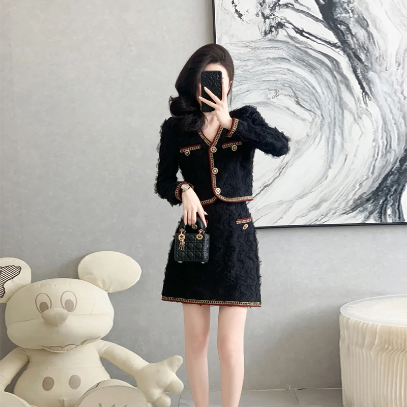 小香风高级感千金时尚套装女2025春新款小个子名媛气质减龄两件套